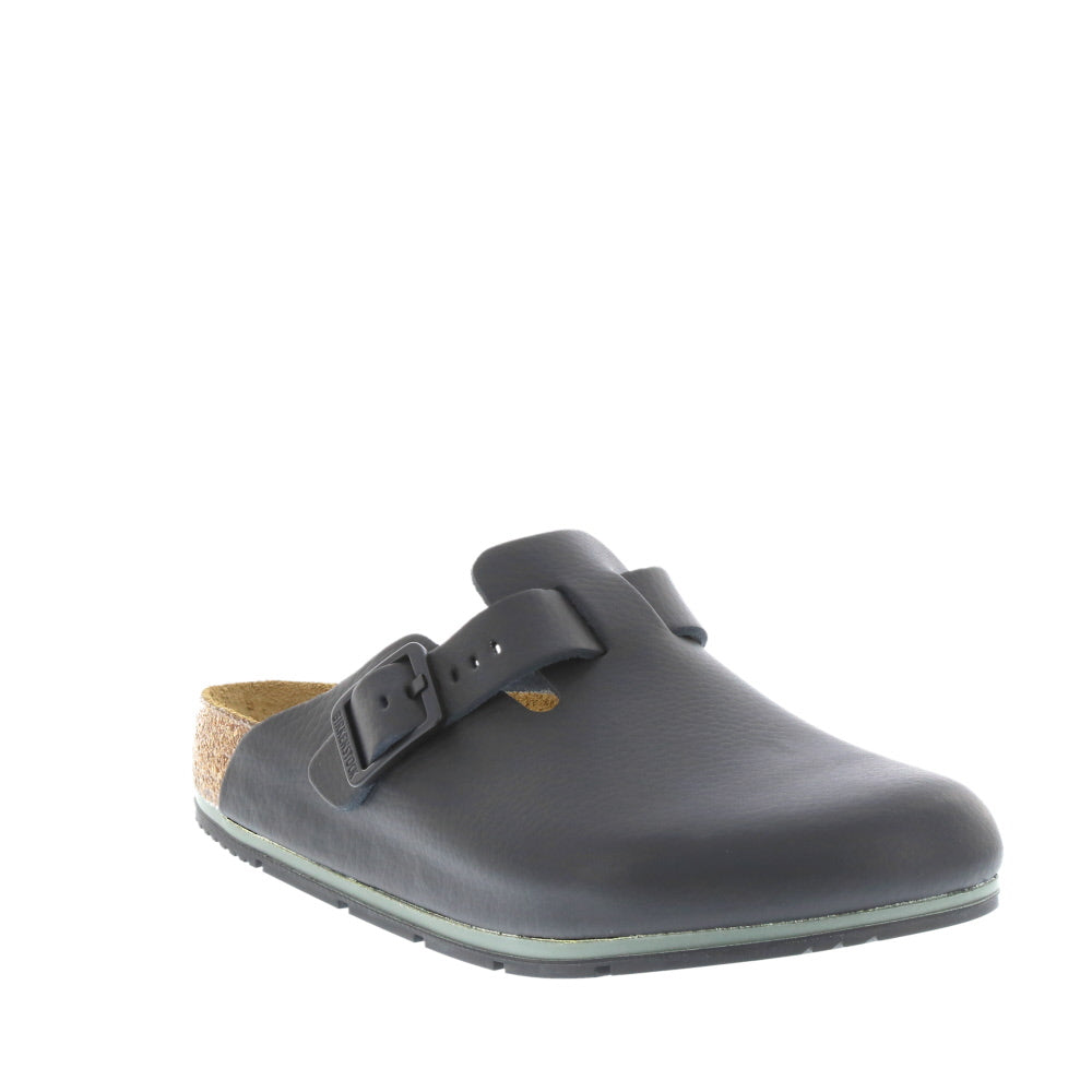 Birkenstock 'Boston Pro' / Black PU Coated/Oiled Leather