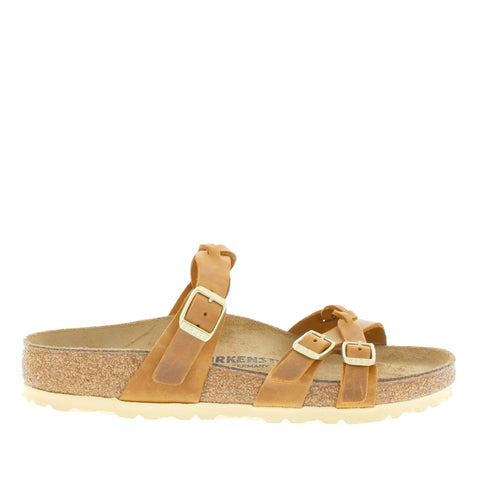 Birkenstock 'Franca Braided' / Cognac Oiled Leather