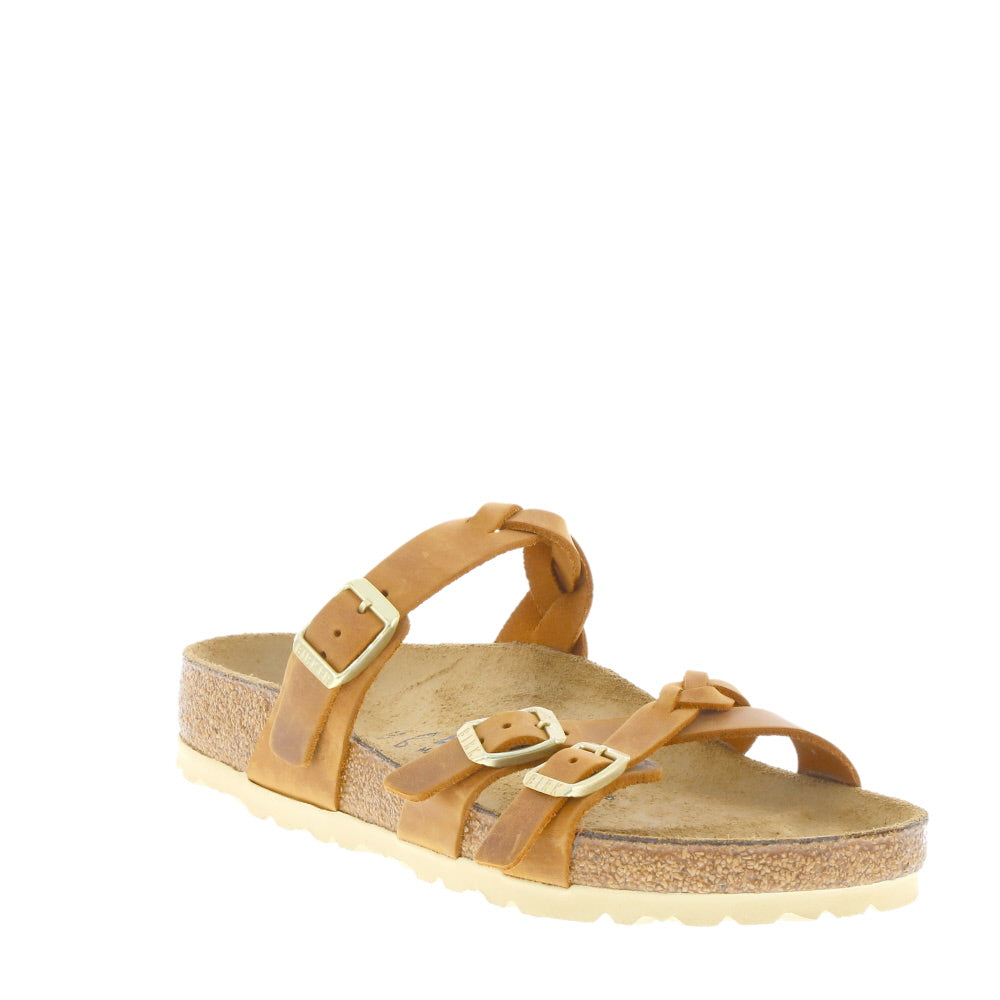 Birkenstock 'Franca Braided' / Cognac Oiled Leather