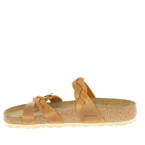 Birkenstock 'Franca Braided' / Cognac Oiled Leather